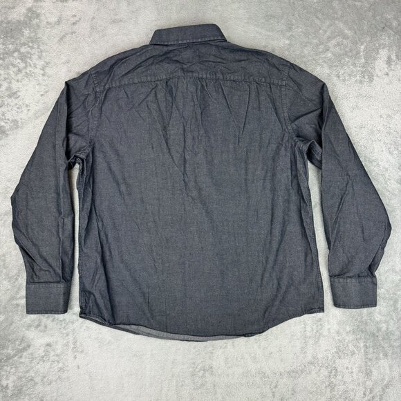 UNTUCKit Mens Regular Fit Casablanca Cotton Grey Button Up Long Sleeve Shirt XL - Picture 4 of 9